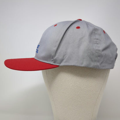 Richardson Snapback Gray Red L Gem Meat Packing Co Cotton Poly Two Tone Hat