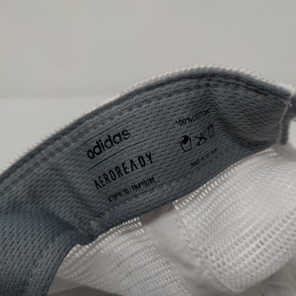 Adidas Aeroready Snapback Trucker Hat White OSFA Adjustable Mesh Back Cotton