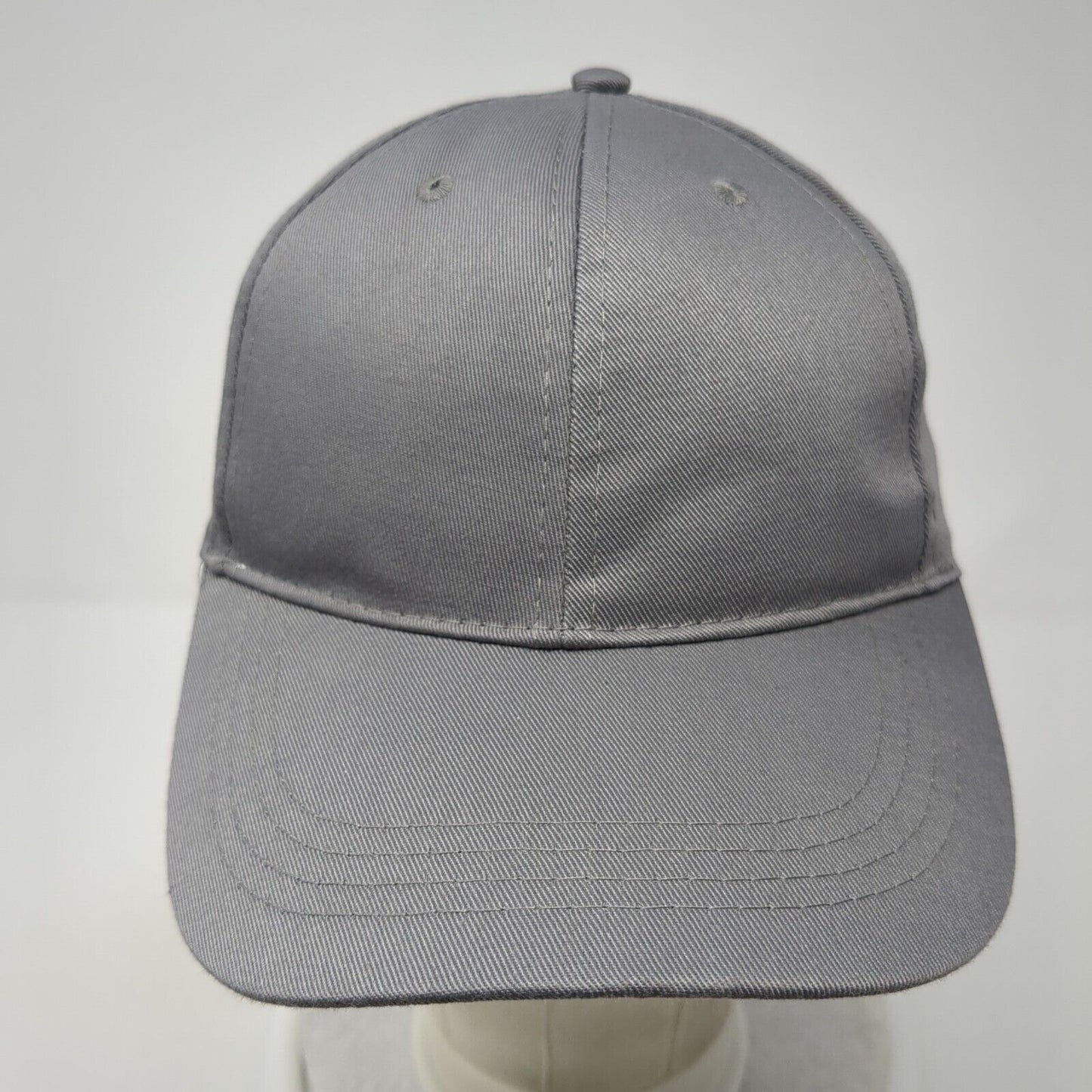 Unbranded Strapback Hat Gray One Size Adjustable Blank Solid Outdoor