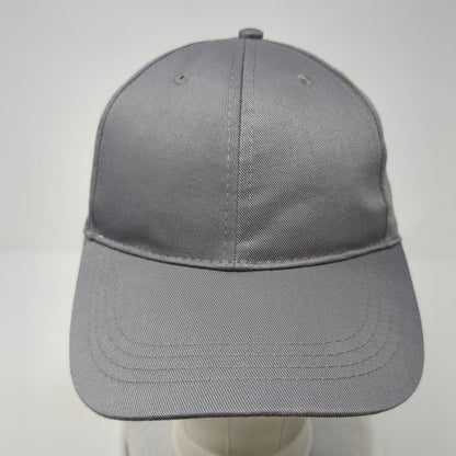 Unbranded Strapback Hat Gray One Size Adjustable Blank Solid Outdoor