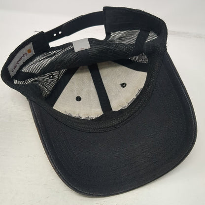 Carhartt Trucker Hat Black L Mesh Back Bleached Snapback Embroidered hat