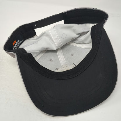 Pukka Entrada Snow Canyon Golf Hat Gray One Size Snapback Utah Pattern Flat Brim