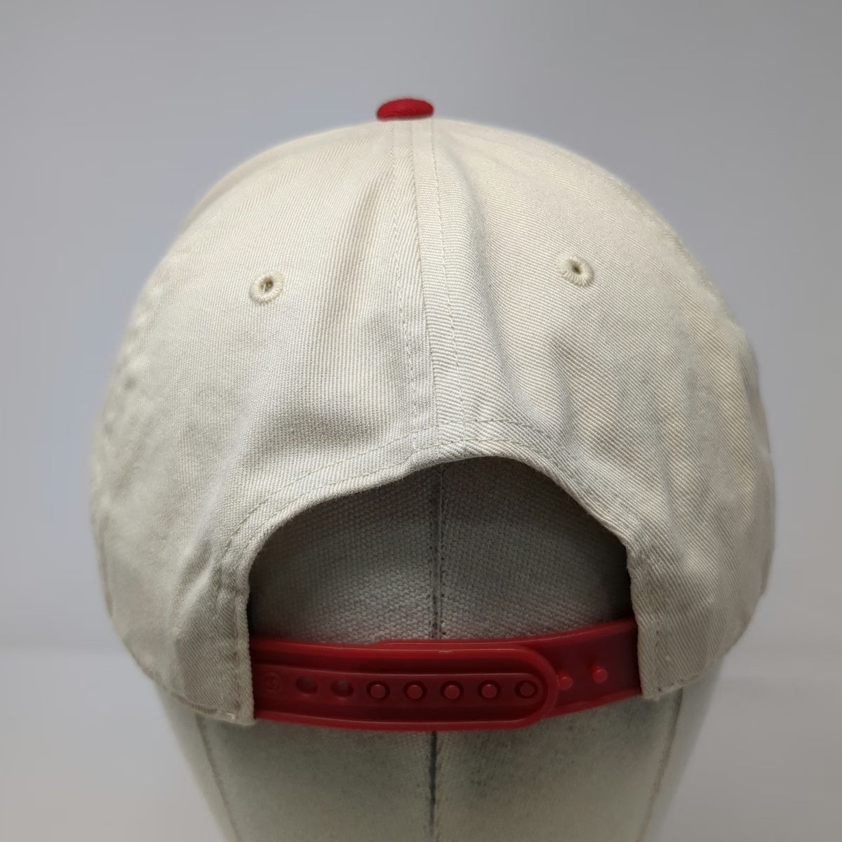 '47 Barstool Classic 2025 Beige Red OSFM 5 Panel Golf Snapback Hat Adjustable