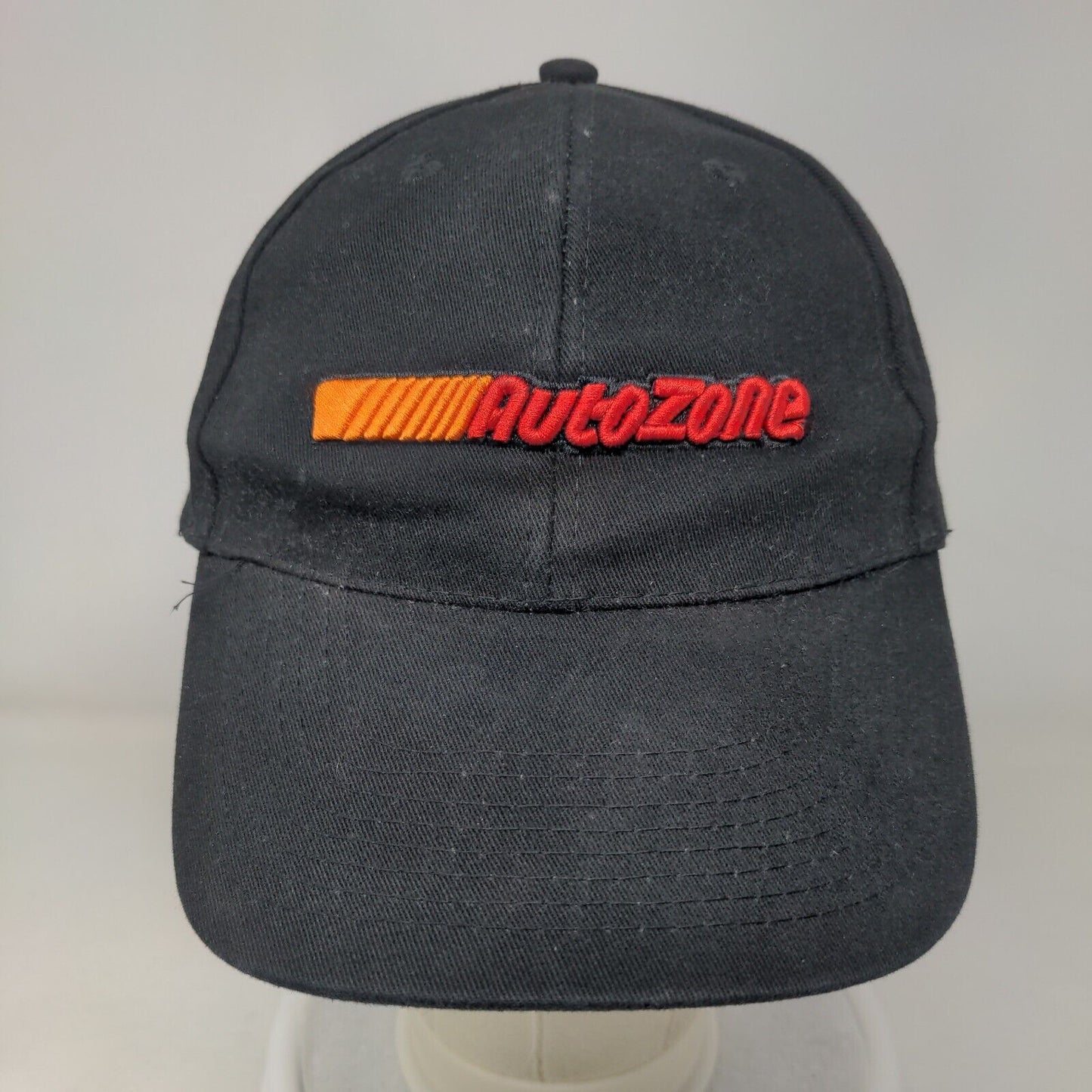 AutoZone Strapback Hat Black One Size Adjustable Embroidered 6 Panel