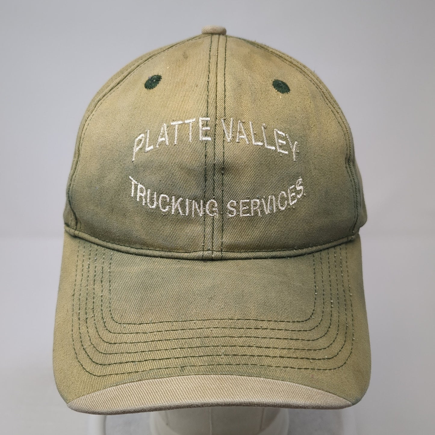 Platte Valley Trucking Services Strapback Hat Green One Size Daystone