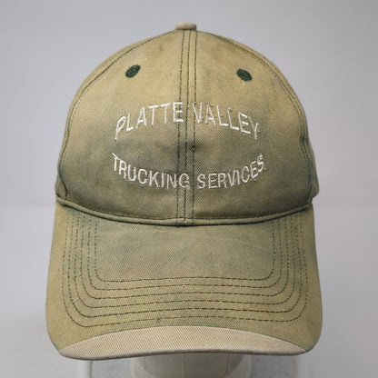 Platte Valley Trucking Services Strapback Hat Green One Size Daystone