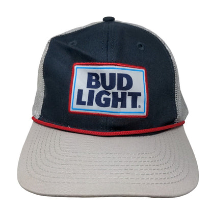 Bud Light Snapback Trucker Hat Multicolor OSFA Adjustable Mesh Back 6 Panels