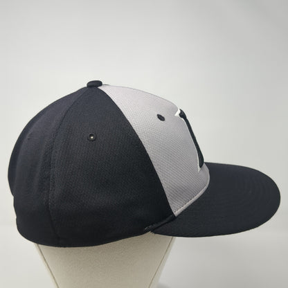 E Lions Fitted Hat Black Medium Embroidered Colorblock Richardson