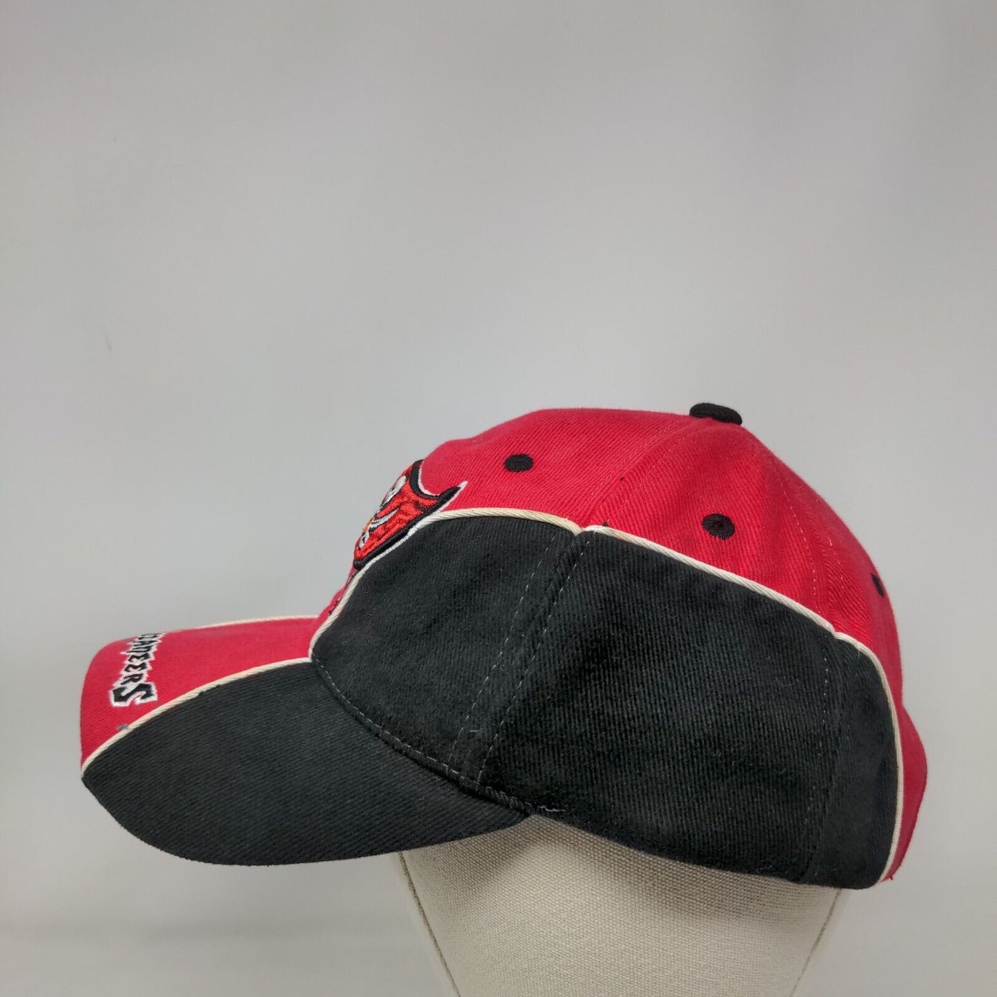NFL Tampa Bay Buccaneers Strapback Hat Red Black Embroidered Flag Logo Hit