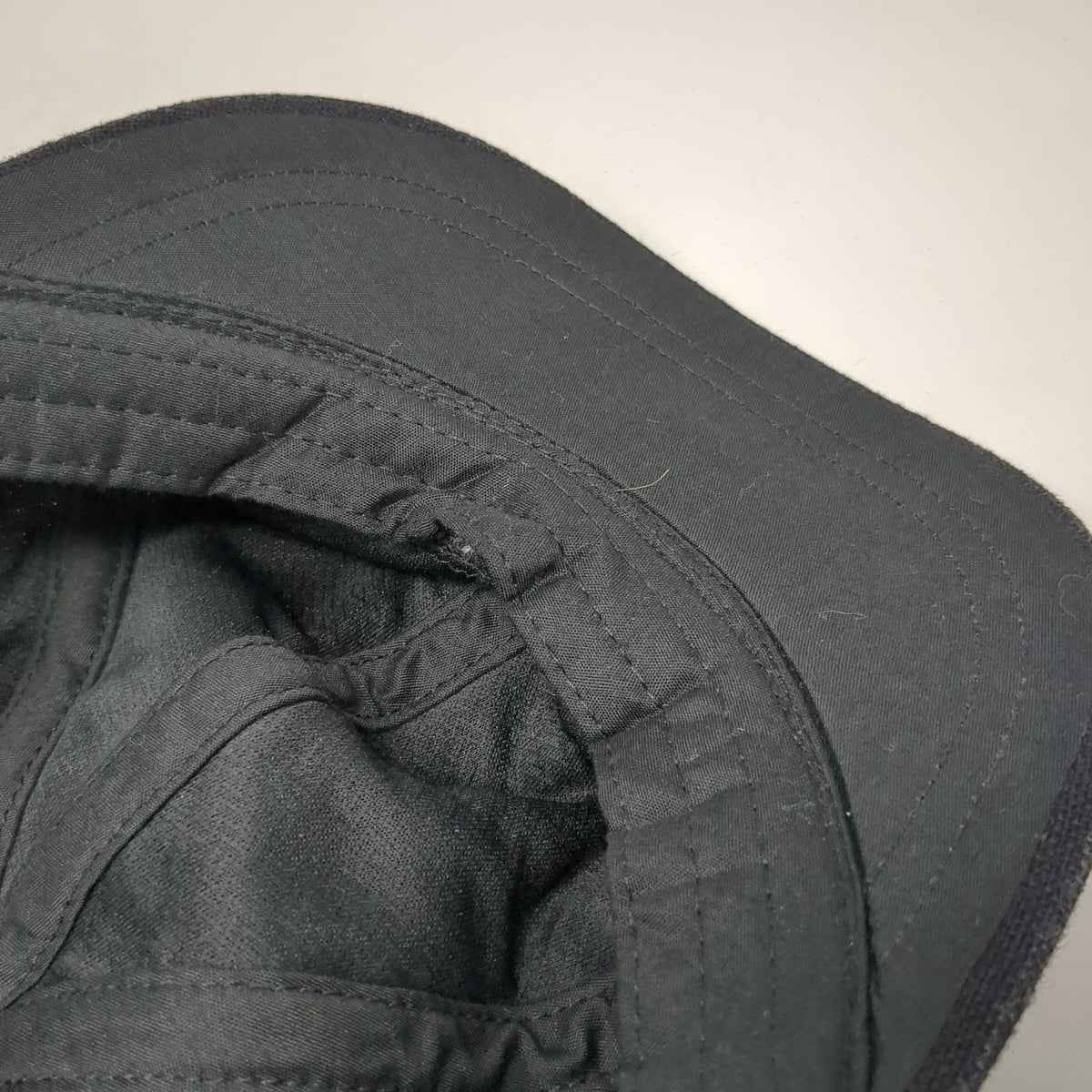Time and Tru Army Cap Black One Size Side Bow Textured Cadet Military Style Hat