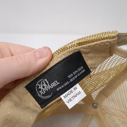 Lansing Trade Group Idaho Strapback Trucker Hat Tan OS Adjustable Mesh Back