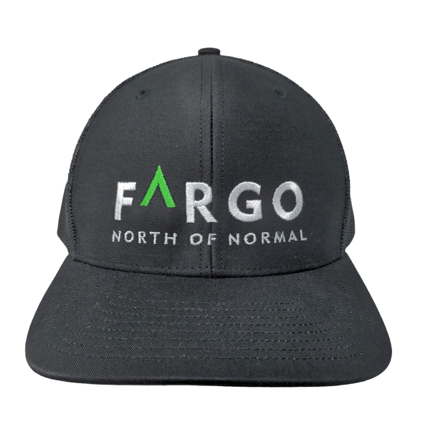 Richardson Men's Snapback Mesh Back Hat Black Embroidered Fargo Style 112