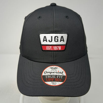Imperial Baseball Cap Black OSFM AJGA Golf Performance Adjustable Hat UPF 50+