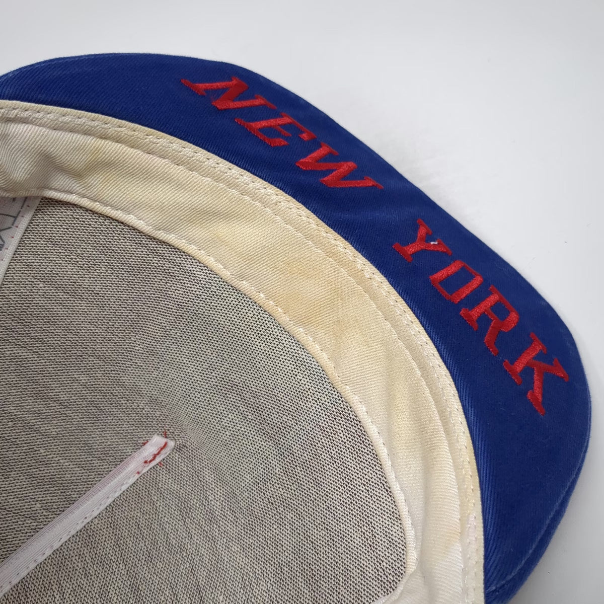 New York Rangers NHL New Era 5 Panel Red Blue S-M Snapback Hat Vintage Hockey