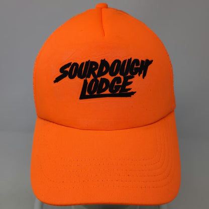 George Trucker Hat Orange One Size Sourdough Lodge Snapback Mesh Back Graphic