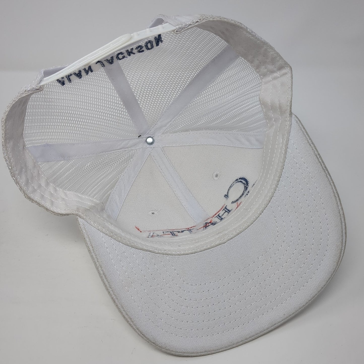 Chatta Hoochee '22 Alan Jackson Snapback Hat White One Size Adjustable Mesh Back