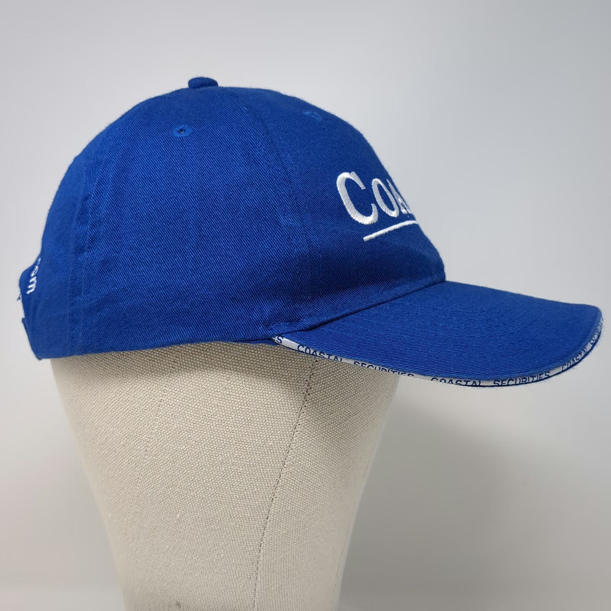 Kati Baseball Cap Blue White One Size Coastal Securities Strapback Hat Corporate