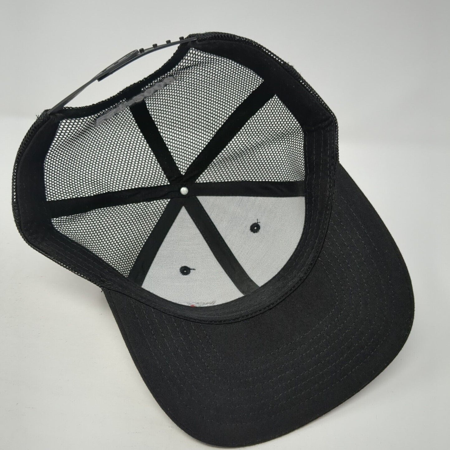 DOA Est 2008 Snapback Trucker Hat Black One Size Adjustable Mesh Back 6 Panel