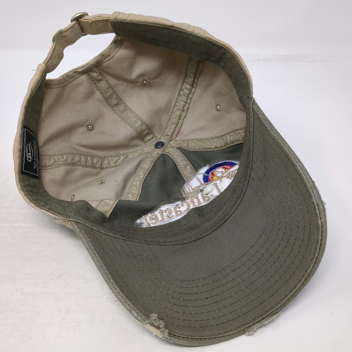 Outdoor Cap Baseball Cap Green Beige One Size Lancaster Archery Supply Logo hat