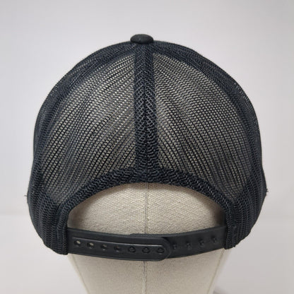 Explore Idaho Snapback Trucker Hat Black One Size Adjustable Mesh Back Yupoong