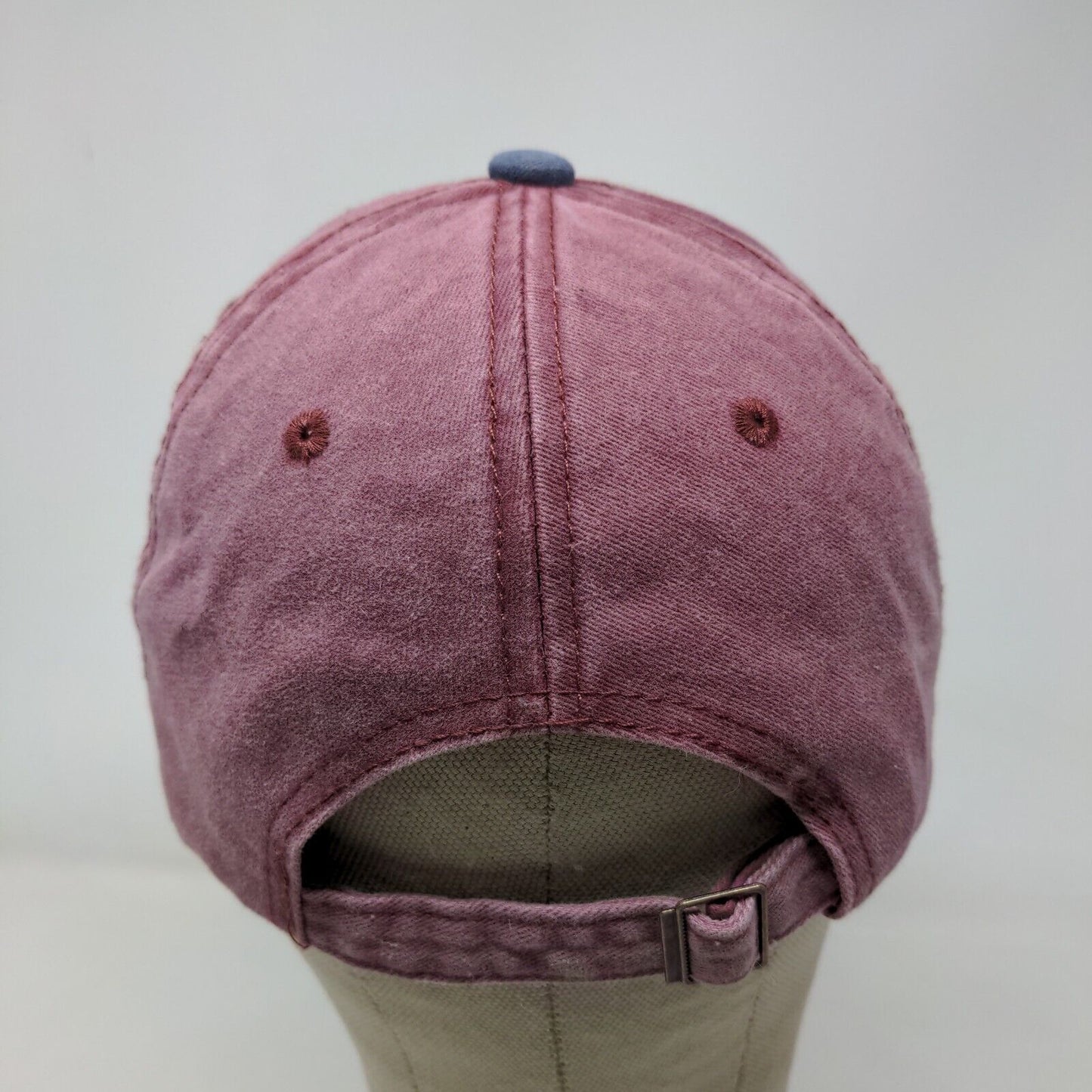 Unbranded Men's Slideback Hat Red Blue Patch Big Logo Human Skeeeton Skull