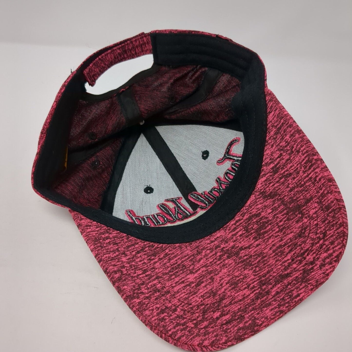 Topsail Island Strapback Hat Pink One Size Adjustable Lucky 7 USA Polyester
