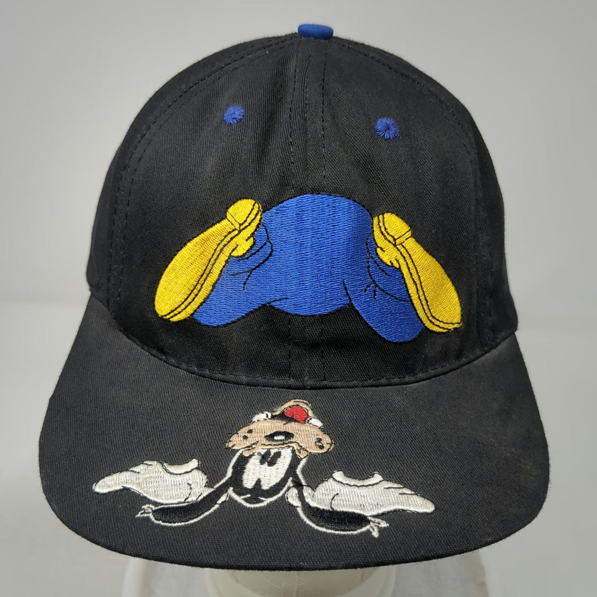 Goofy's Hat Co. Snapback Black One Size Disney Character Graphic Made USA Hat