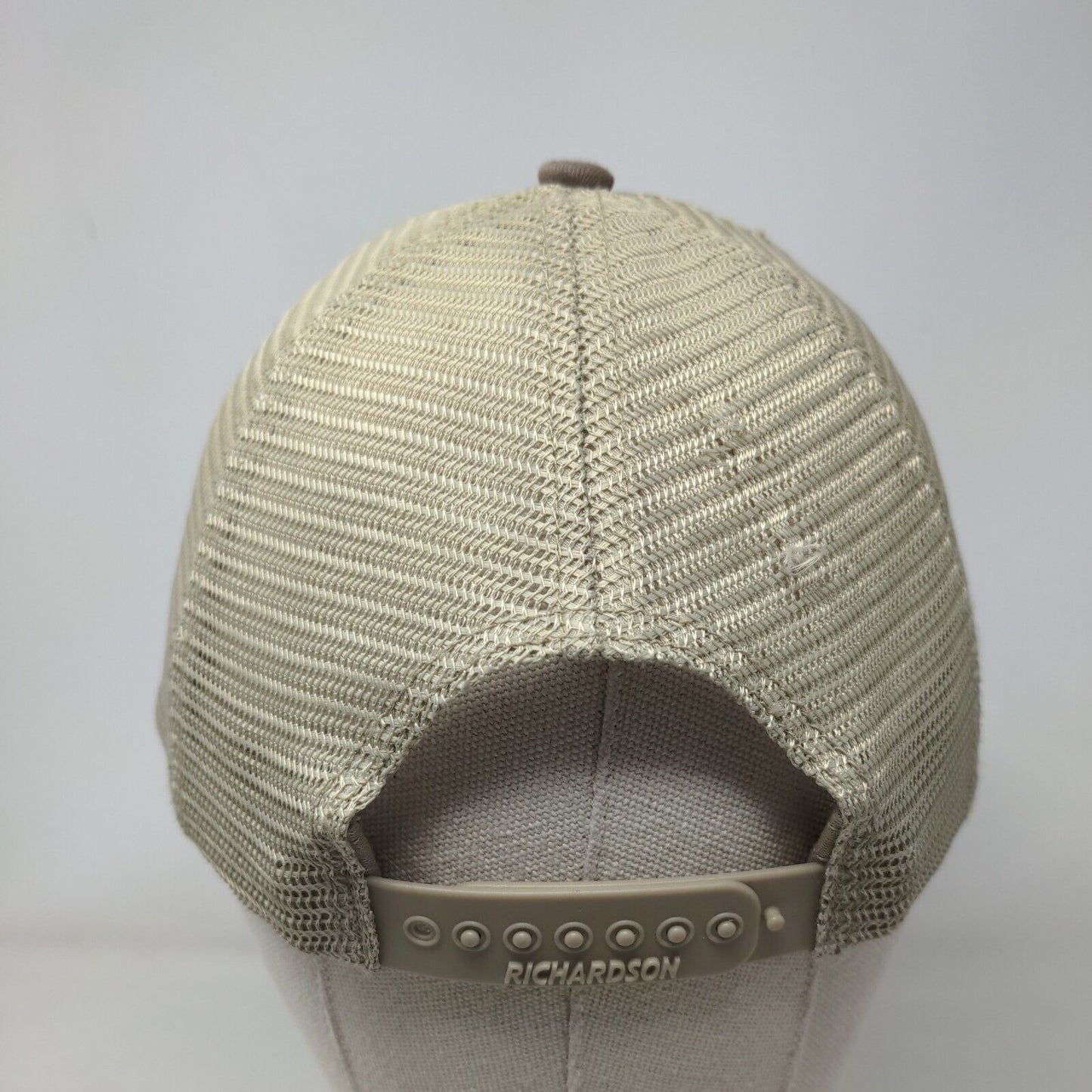 Great Alaska Sporting Clay Classic Snapback Trucker Hat Tan M/L Mesh Back