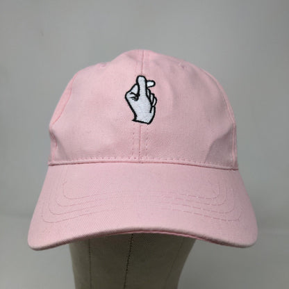 Unbranded Women's Slideback Hat Pink Adjustable Acrylic K Pop Love Logo