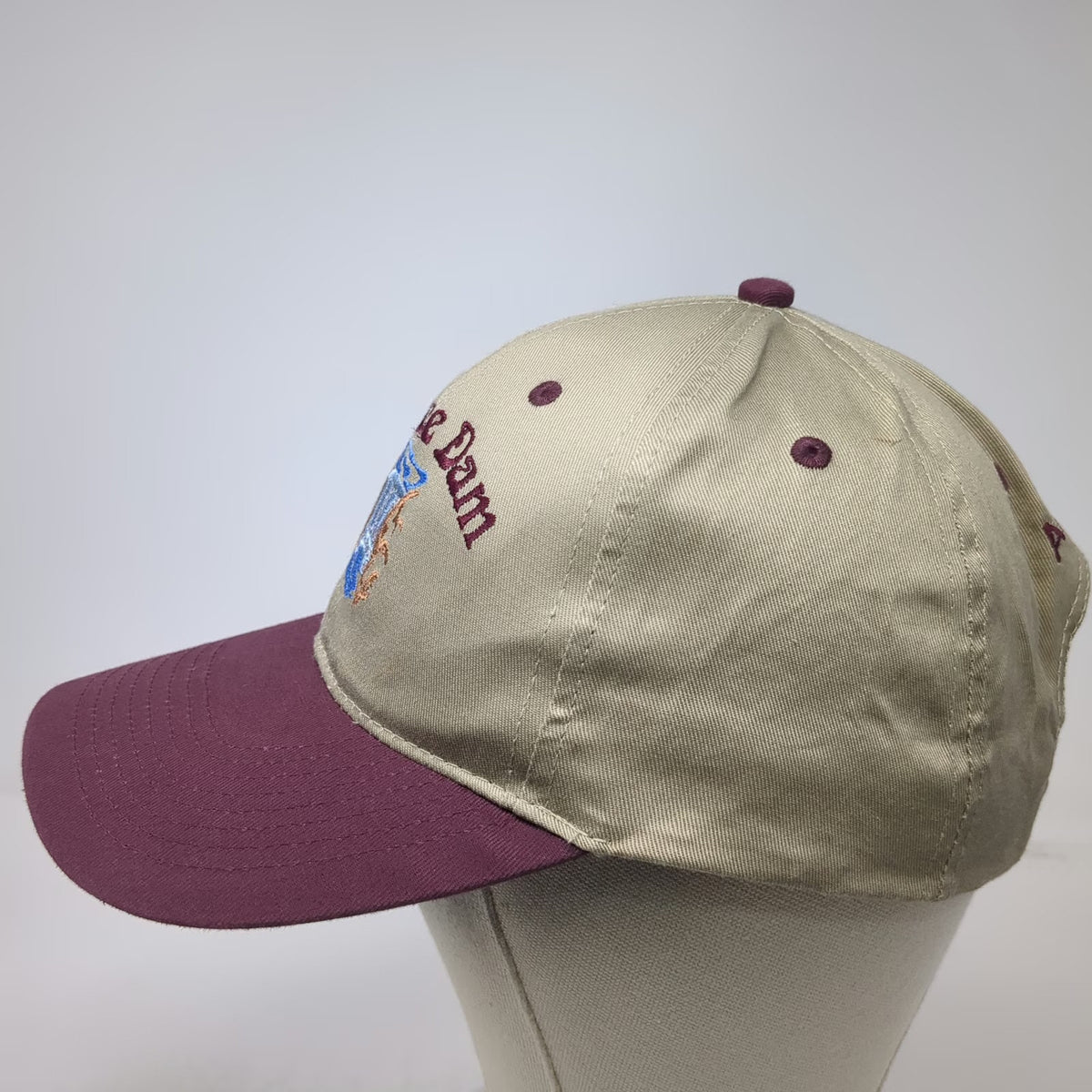 Otto Baseball Cap Beige Red One Size Owyhee Dam 75th Anniversary Strapback Hat