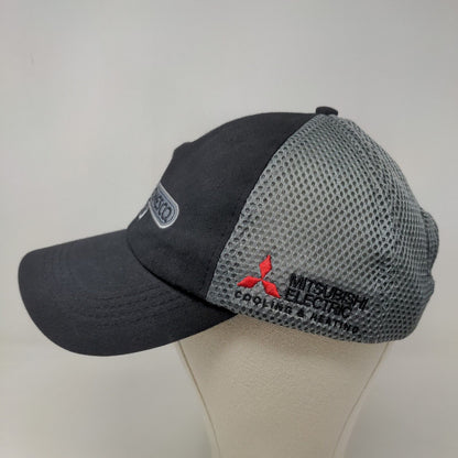 Charles D. Jones Co Men's Snapback Mesh Back Hat Black Gray Embroidered Logo