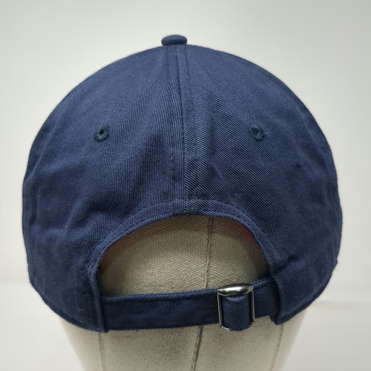 Earls Collection Baseball Cap Blue OSFM Red Script E Logo Slideback Cotton Hat