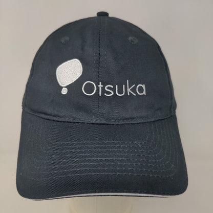 Port & Company Men's Strapback Hat Black Adjustable Embroidered Logo Otsuka