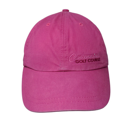 Centennial Golf Course Slideback Hat Pink One Size Solid Embroidered