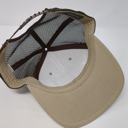 Champions of Yield Dekalb Snapback Trucker Hat Tan One Size Mesh Back