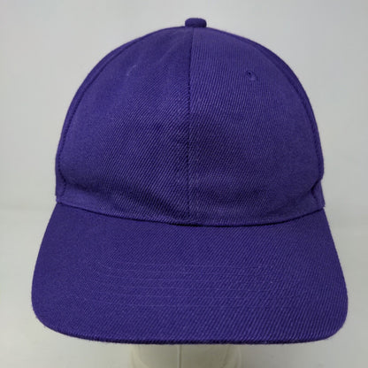 City Hunter Men's Strapback Hat Purple Blank 100% Polyester Adjustable