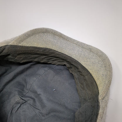 Unbranded Fitted Flat Cap Gray M/L Herringbone Lined Blank Outdoor