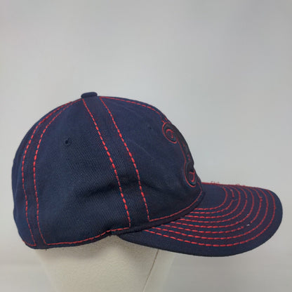 Pit Bull Men's Fitted Hat Blue Red Embroidered A Big Logo 100% Acrylic