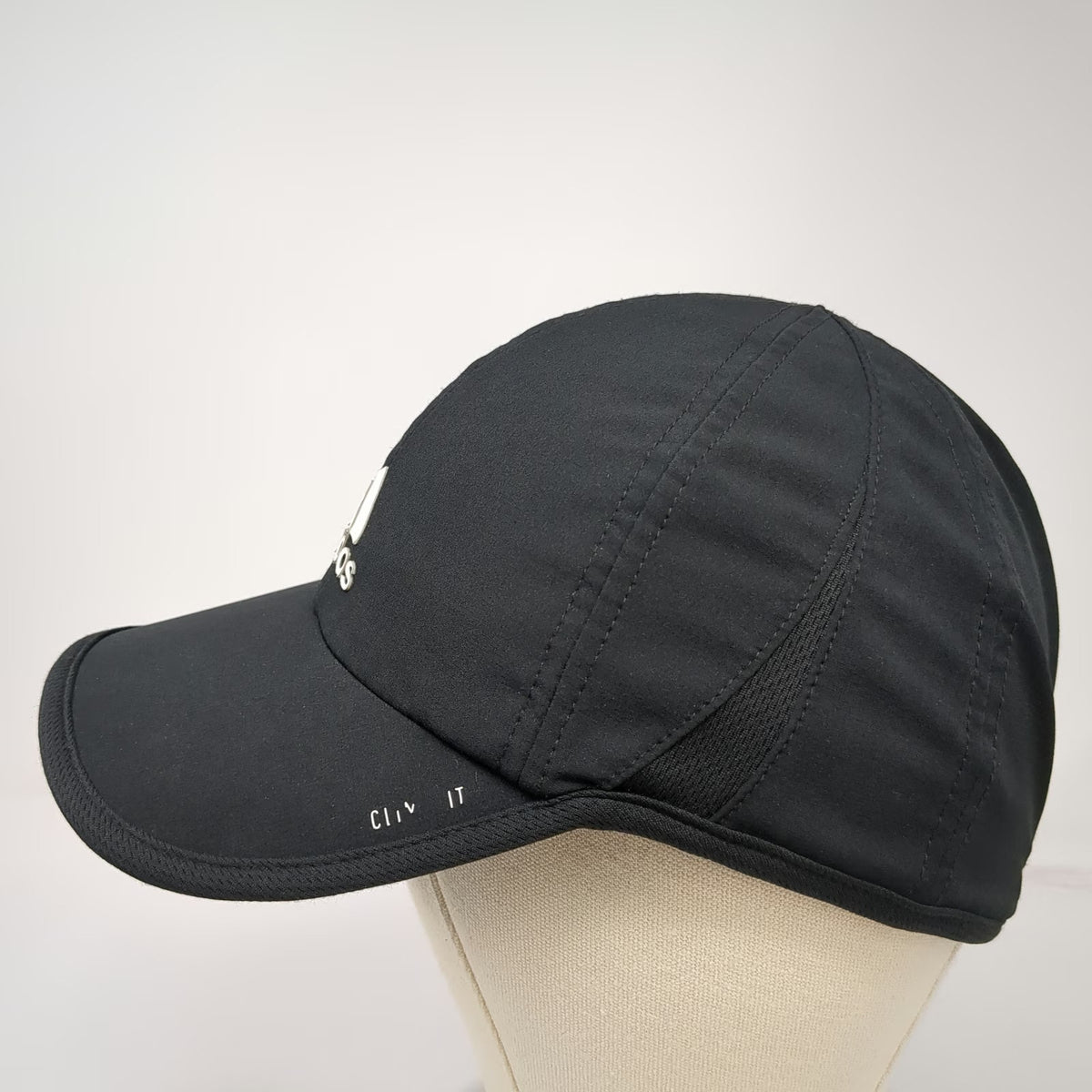 Adidas Baseball Cap Black One Size Climalite Moisture Wicking Slideback Hat