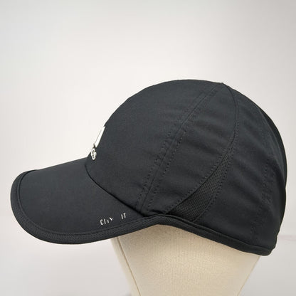 Adidas Baseball Cap Black One Size Climalite Moisture Wicking Slideback Hat