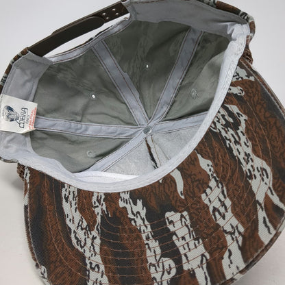 Cobra Caps 5 Panel Hat Brown Gray One Size Tiger Stripe Camo Rope Semi Truck