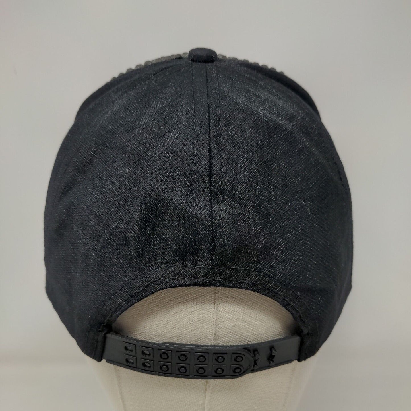 Unbranded Snapback Hat Black One Size Adjustable Bling Rhinestone Studded