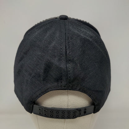 Unbranded Snapback Hat Black One Size Adjustable Bling Rhinestone Studded