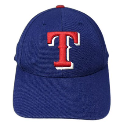 Texas Rangers MLB Puma Logo Athletic Snapback Blue One Size Hat Gray Underbrim