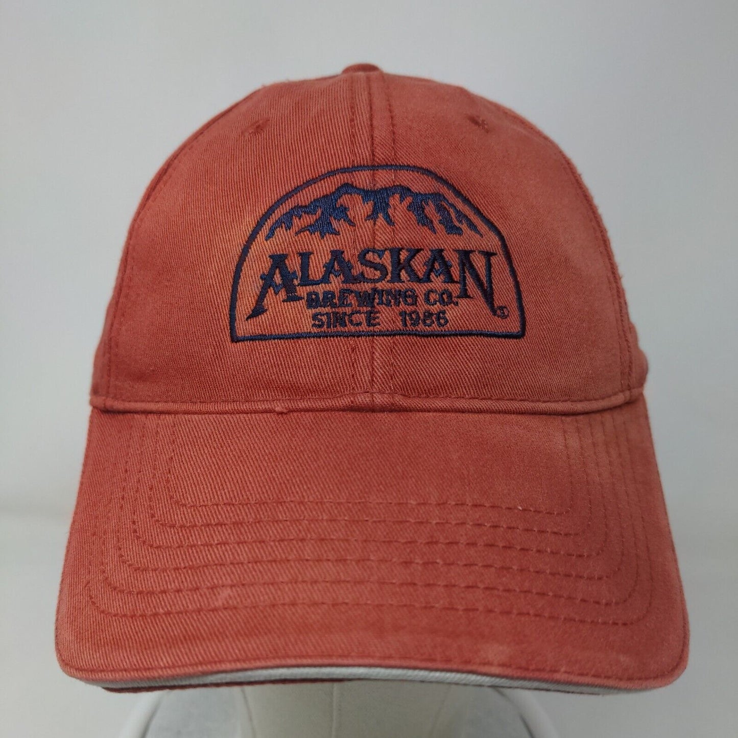 Alaskan Brewing Co Since 1986 Strapback Hat Red One Size Embroidered Ouray