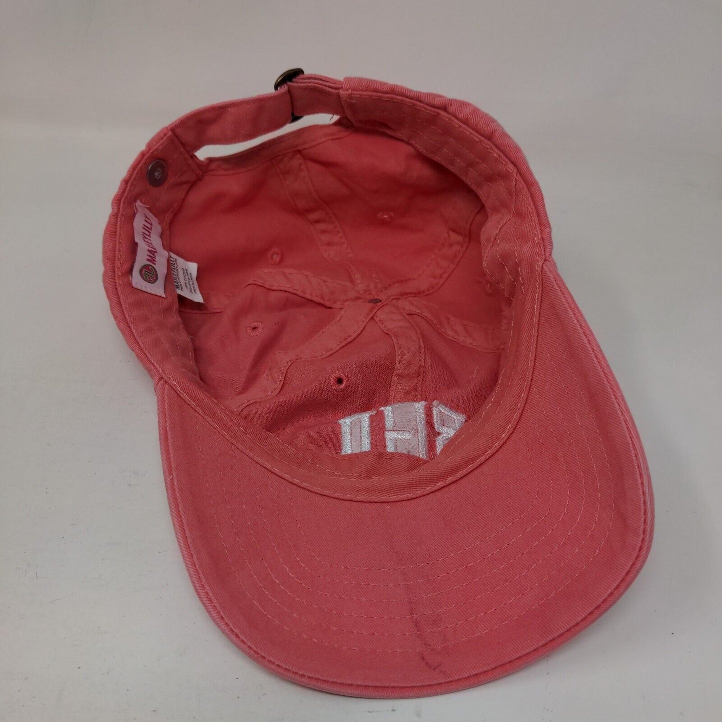 BGD Slideback Hat Pink One Size Adjustable Embroidered 6 Panel Marley Lilly