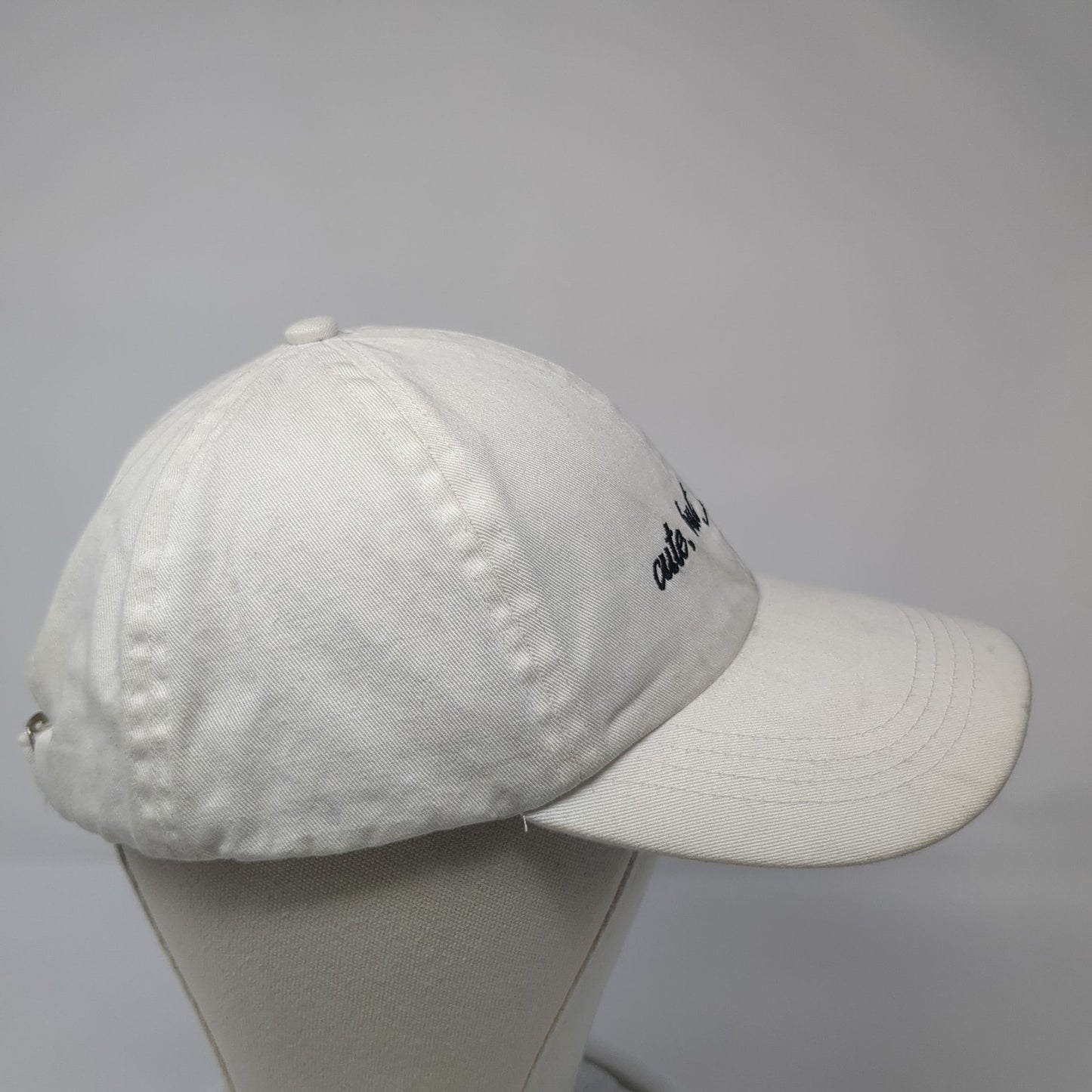 Cute But Psycho Slideback Baseball Cap White One Size Adjustable David & Young