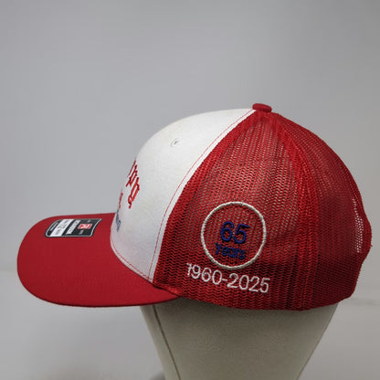 Richardson Trucker Hat Red One Size Shippy Bros Landleveling 65 Year Snapback