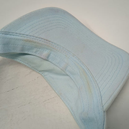 Life is Good Blue Visor One Size Strapback Cotton Embroidered Logo Casual Hat