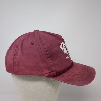 Walton Motors Ford Snapback Rope Hat Red One Size Adjustable Four Seasons